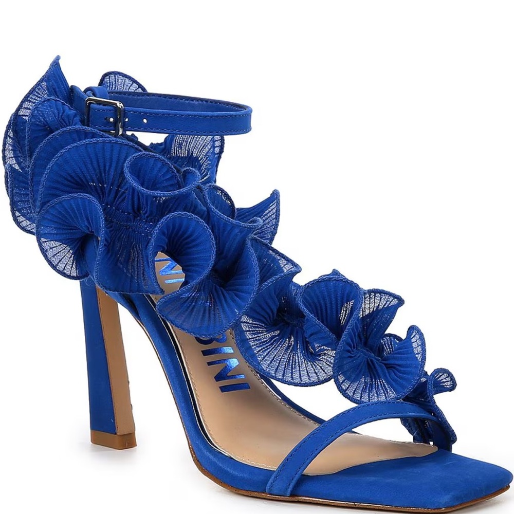 Gianni Bini
Franz Suede Chiffon Ruffle Dress Sandals